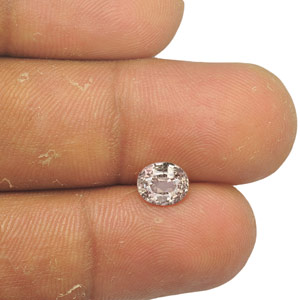 1.11-Carat Unheated Pale Pinkish Brown Sapphire from Sri Lanka - Click Image to Close
