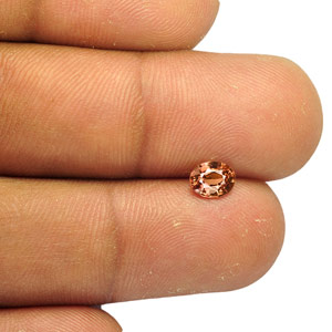 0.59-Carat Unique Deep Brownish Orange Sapphire from Sri Lanka - Click Image to Close