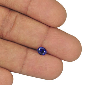 0.87-Carat Stunning Eye-Clean Unheated Rich Royal Blue Sapphire - Click Image to Close