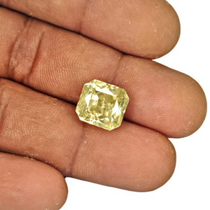 10.10-Carat Eye-Clean Unheated Radiant-Cut Yellow Sapphire - Click Image to Close