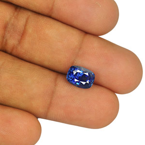 4.00-Carat Fiery Vivid Royal Blue Kashmir-Origin Sapphire (GIA) - Click Image to Close