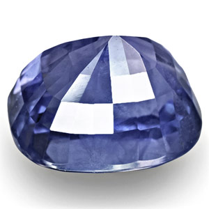 4.51-Carat Eye-Clean Cushion-Cut Lustrous Intense Blue Sapphire - Click Image to Close