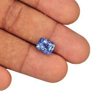 5.10-Carat Lively Intense Blue Unheated Cushion-Cut Sapphire - Click Image to Close