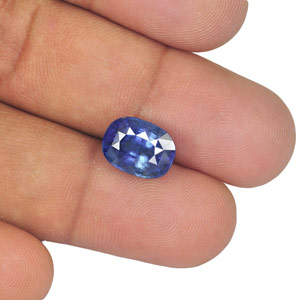 6.80-Carat Eye-Clean Velvety Intense Cornflower Blue Sapphire - Click Image to Close