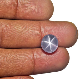 8.36-Carat Soft Violet Star Sapphire with Super Sharp 6-Ray Star - Click Image to Close