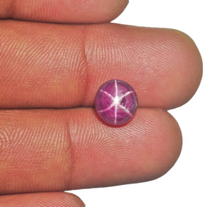 4.77-Carat Silvery Purplish Pink Star Sapphire from Sri Lanka - Click Image to Close