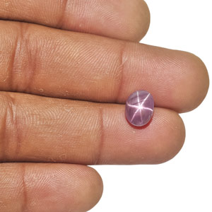 3.49-Carat Purple Pink Star Sapphire with Super Sharp 6-Ray Star - Click Image to Close