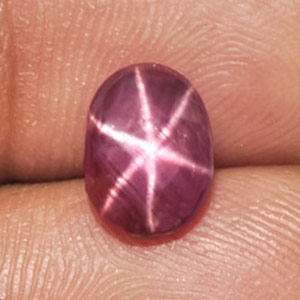 2.57-Carat Pinkish Purple Star Sapphire with Razor-Sharp Star - Click Image to Close