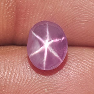 2.15-Carat Violetish Pink Oval-Cut Star Sapphire from Sri Lanka - Click Image to Close