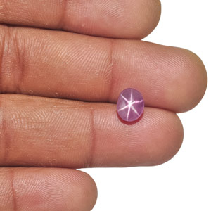 2.15-Carat Violetish Pink Oval-Cut Star Sapphire from Sri Lanka - Click Image to Close