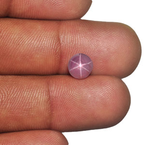 2.08-Carat Light Pink Ceylon Star Sapphire with Sharp 6-Ray Star - Click Image to Close