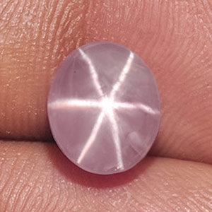 3.87-Carat Soft Pink Star Sapphire from Sri Lanka - Click Image to Close