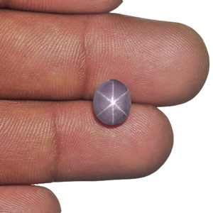 3.96-Carat Light Greyish Purple Sri Lankan Star Sapphire - Click Image to Close