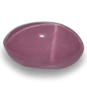 2.32-Carat Purplish Pink Star Sapphire with Sharp 6-Ray Star - Click Image to Close