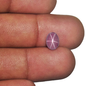 2.32-Carat Purplish Pink Star Sapphire with Sharp 6-Ray Star - Click Image to Close