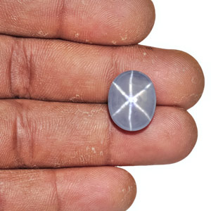 16.55-Carat Ceylon Star Sapphire with Extremely Sharp 6-Ray Star - Click Image to Close