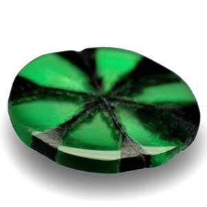 1.61-Carat Round 10mm Lively Intense Green Trapiche Emerald - Click Image to Close