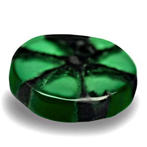 1.58-Carat Round Velvet Green Trapiche Emerald from Colombia - Click Image to Close