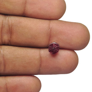 2.46-Carat Deep Magenta Red Trapiche Ruby from Mogok, Burma - Click Image to Close