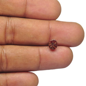 1.76-Carat Blood Red Mogok Trapiche Ruby with Clear Spokes - Click Image to Close