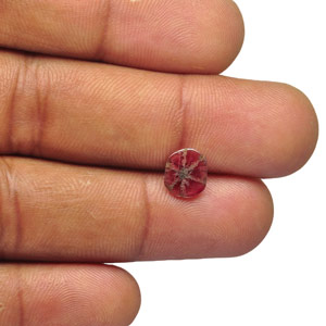 1.04-Carat Natural & Unheated Pinkish Red Trapiche Ruby - Click Image to Close