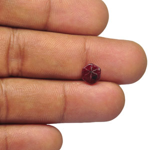 0.94-Carat Pigeon Blood Red Trapiche Ruby from Burma (Unheated) - Click Image to Close