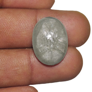 22.93-Carat Large Oval-Cut Trapiche Sapphire from Burma - Click Image to Close
