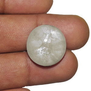 27.20-Carat Large Greyish White Trapiche Sapphire from Burma - Click Image to Close