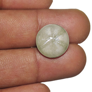 15.60-Carat Greyish White Trapiche Sapphire from Burma - Click Image to Close