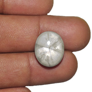 15.70-Carat Greyish White Trapiche Sapphire from Burma - Click Image to Close