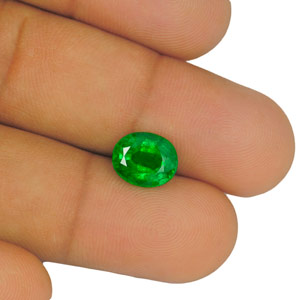 3.49-Carat Rich Velvety Royal Green Emerald from Zambia - Click Image to Close