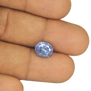 5.00-Carat Unheated Eye-Clean Intense Blue Sapphire (GIA) - Click Image to Close