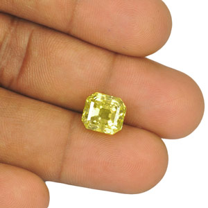 7.14-Carat Unheated Bright Yellow Sapphire from Sri Lanka (GIA) - Click Image to Close