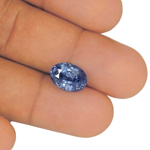 6.80-Carat Unheated Velvety Intense Blue Sapphire from Sri Lanka - Click Image to Close