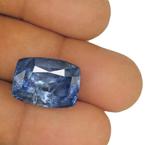 22.67-Carat Large GIA-Certified Unheated Cushion-Cut Sapphire - Click Image to Close