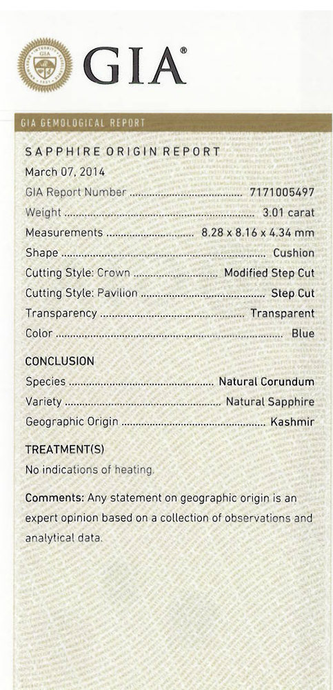 3.01-Carat GIA-Certified Eye-Clean Light Blue Kashmir Sapphire - Click Image to Close