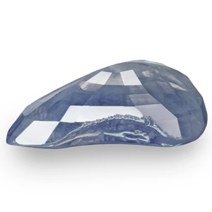 16.48-Carat Unique Fancy-Cut Kashmir-Origin Blue Sapphire (GIA) - Click Image to Close