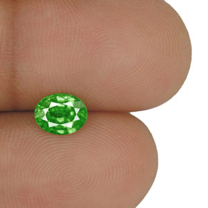 1.07-Carat Lustrous Intense Green Eye-Clean Tsavorite Garnet - Click Image to Close