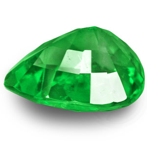 0.72-Carat Pear-Shaped Vivid Green Tsavorite Garnet from Kenya - Click Image to Close