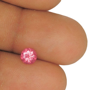 0.77-Carat Eye-Clean Bright Pink Round-Cut Tanzanian Spinel - Click Image to Close