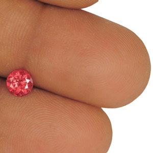 0.68-Carat Round-Cut Velvety Orangy Pink Spinel from Tanzania - Click Image to Close