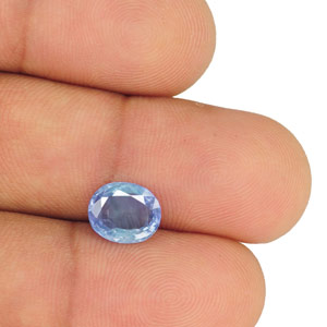 2.67-Carat Eye-Clean Velvety Blue Burmese Sapphire (Unheated) - Click Image to Close