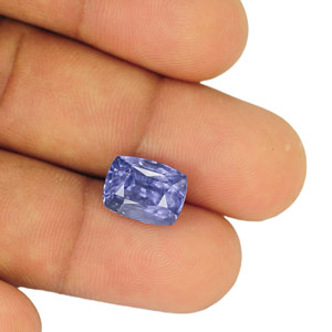 7.61-Carat GRS-Certified Unheated Cushion-Cut Ceylonese Sapphire - Click Image to Close