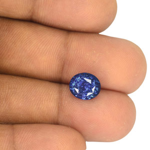 3.56-Carat GRS-Certified Unheated Oval-Cut Sri Lankan Sapphire - Click Image to Close