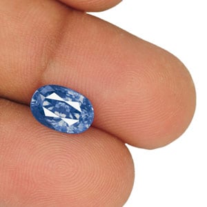 3.54-Carat Eye-Clean Velvety Cornflower Blue Sapphire (Unheated) - Click Image to Close