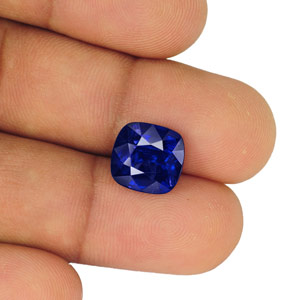 6.63-Carat Eye-Clean Deep Royal Blue Sapphire (GRS-Certified) - Click Image to Close