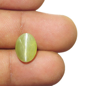 6.65-Carat Natural & Untreated Indian Chrysoberyl Cat's Eye - Click Image to Close