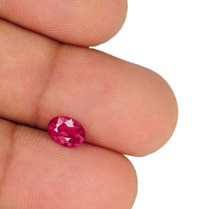 0.84-Carat Unheated VS-Clarity Deep Pinkish Red Ruby (IGI) - Click Image to Close