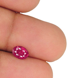 0.92-Carat Fiery Vivid Purplish Red Unheated Oval-Cut Ruby (IGI) - Click Image to Close