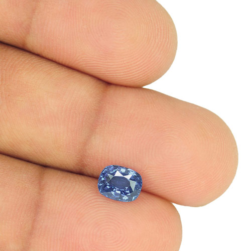 1.53-Carat Flawless Cornflower Blue Unheated Cushion Sapphire - Click Image to Close